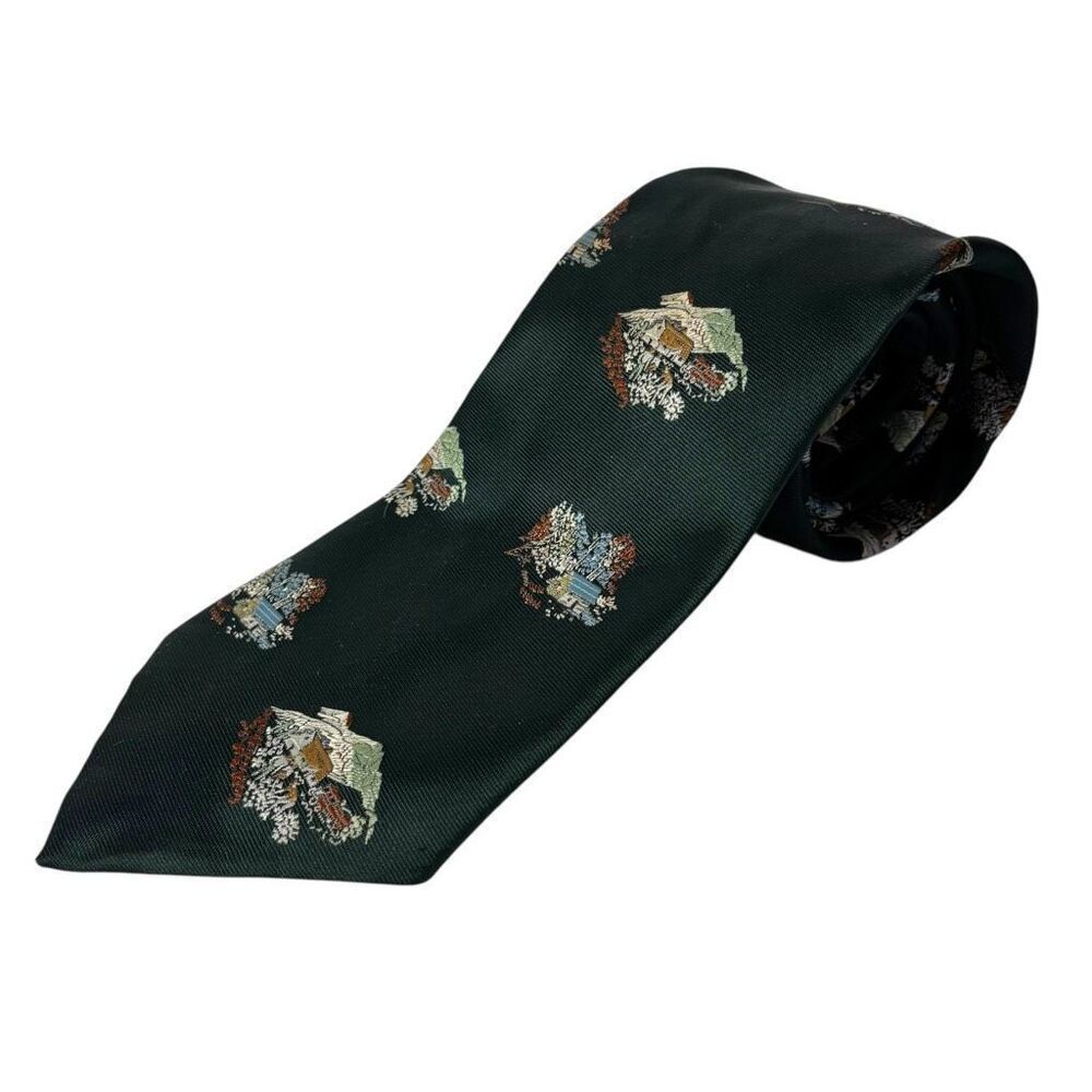 Vintage Green Patterned Tie